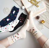 جوراب ساقدار زنانه طرح کریسمس