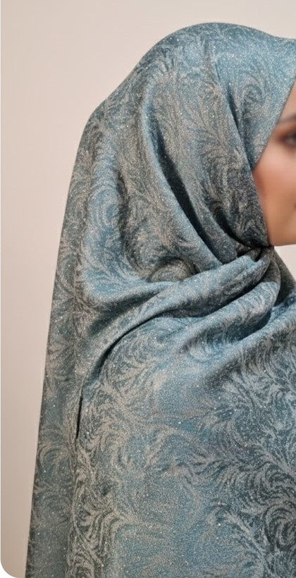 روسری ژاکارد نگین دار