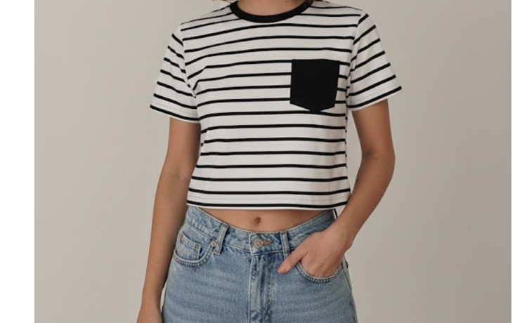 کراپ راه راه سفید