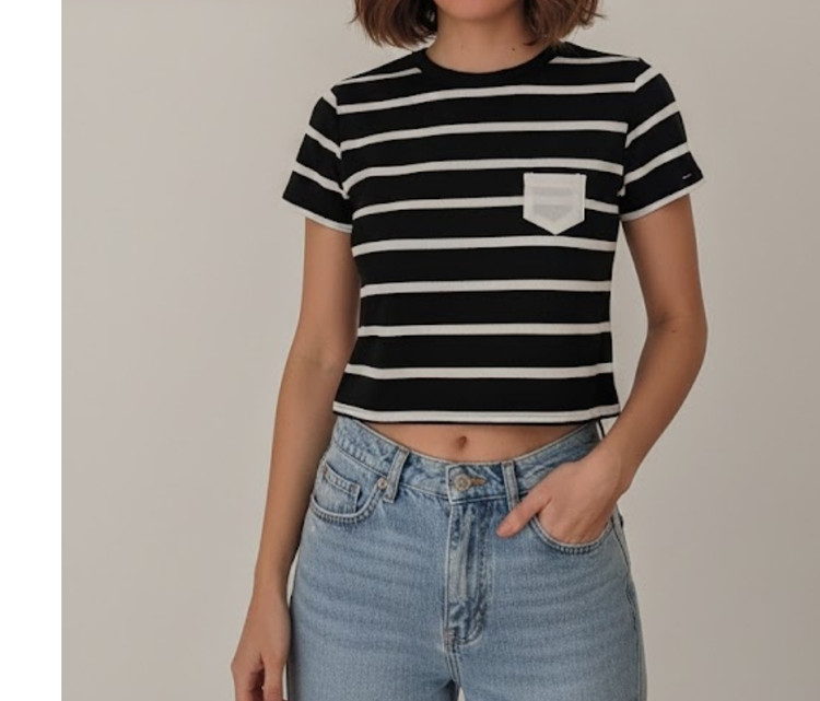 کراپ راه راه مشکی