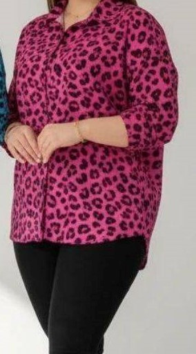 مانتو پلنگی بوگاتی رنگ صورتی