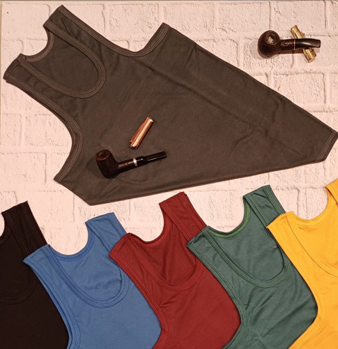 زیر پوش رکابی سبز نخی سایز XL درصدی کم مواد دارد